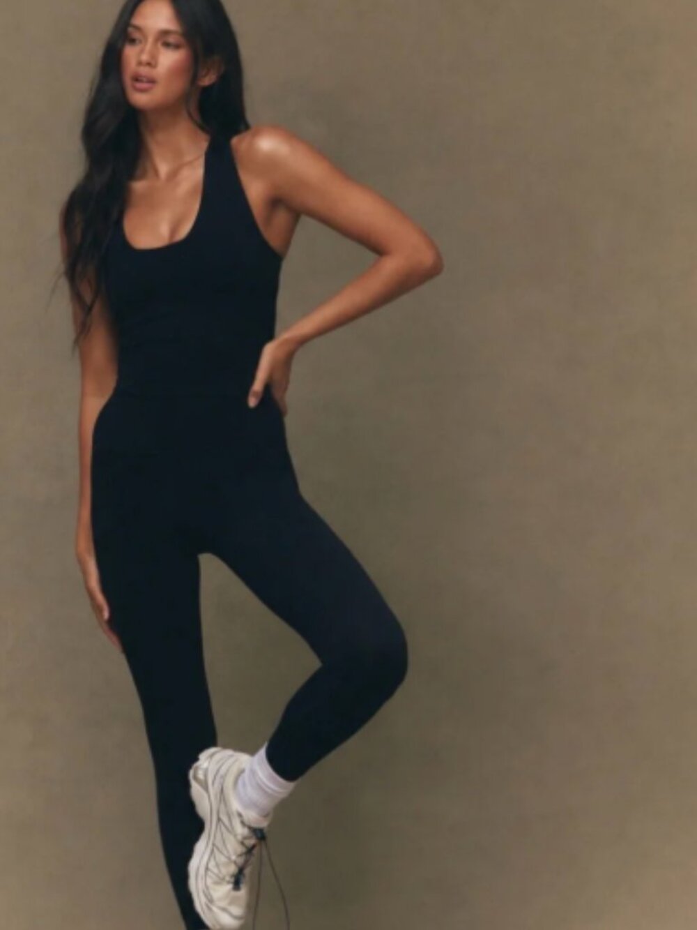 SET Active Black Tank Jumpsuit One Piece Romper XS